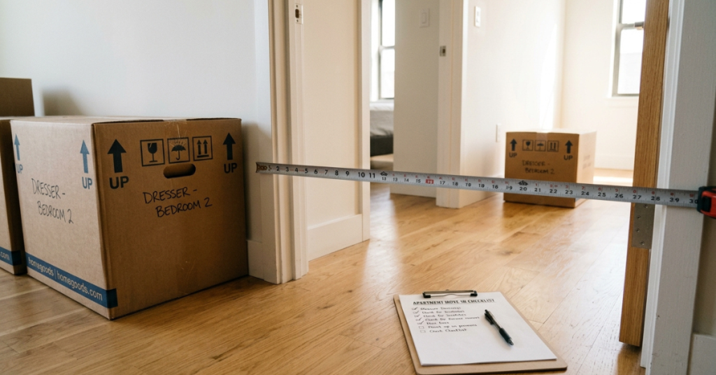 Money-saving tips for IKEA delivery in Dubai including measuring doorways